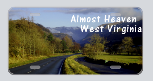 ALMOST HEAVEN WEST VIRGINIA LICENSE PLATE