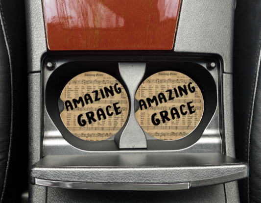 AMAZING GRACE CAR COASTERS SET