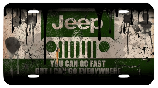 DIRTY JEEP LICENSE PLATE