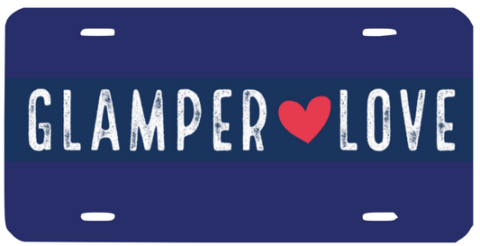 GLAMPER LOVE LICENSE PLATE