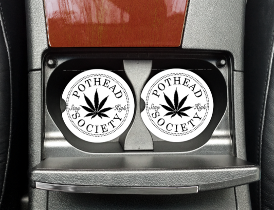 POTHEAD SOCIETY CAR COASTERS SET