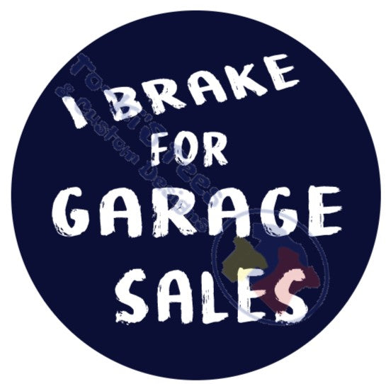 I BRAKE FOR GARAGE SALES CAR COASTERS SET