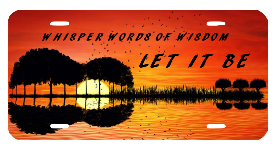WHISPER WORDS OF WISDOM LICENSE PLATE