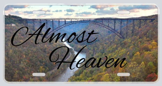 ALMOST HEAVEN WEST VIRGINIA LICENSE PLATE