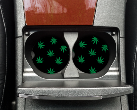 MARIJUANA CAR COASTERS SET