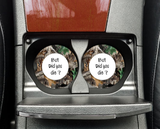 BUT DID YOU DIE CAMO CAR COASTERS SET