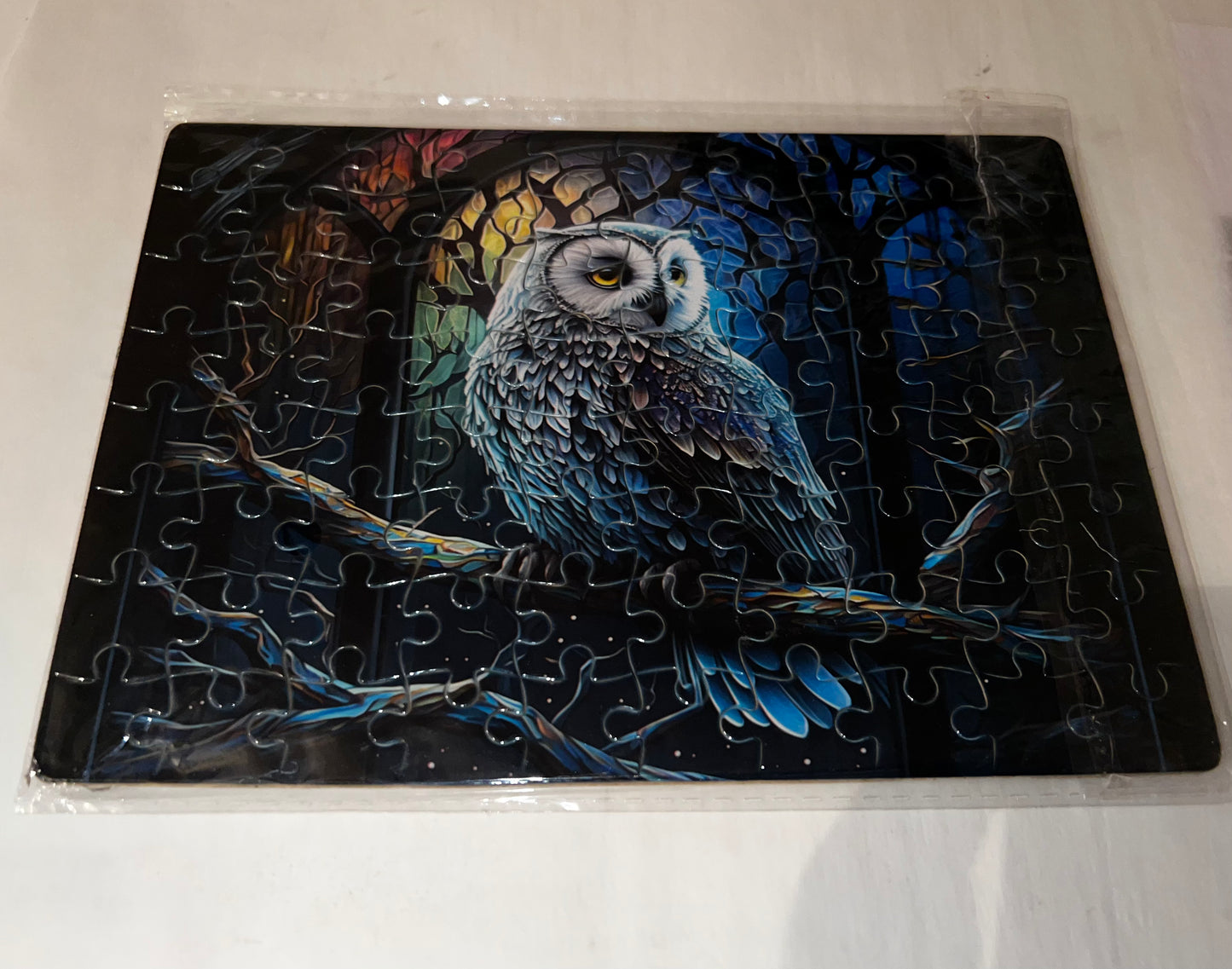 STAINED GLASS OWL 80 PIECE PUZZLE