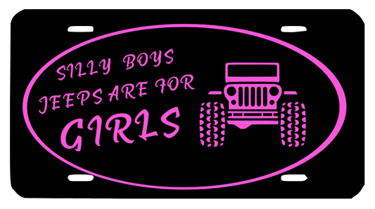 JEEPS ARE FOR GIRLS LICENSE PLATE